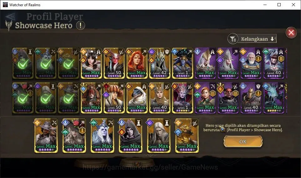 Watcher of Realms Accounts GLOBAL 60x|Lv 43|927K Power|1 Lord [Nastya] +15 Le image 16