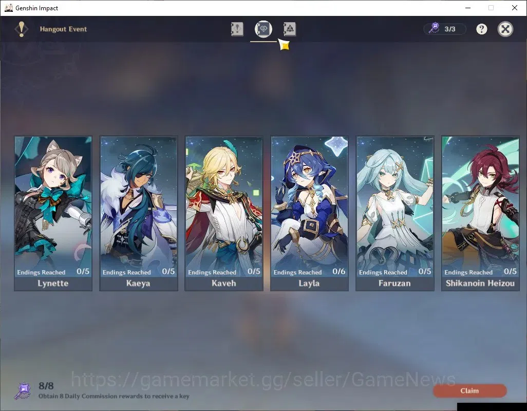 Genshin Impact Accounts Asia|AR 58|SemiPrime Mavuika,Skirk|7Limited+5(*5We image 13