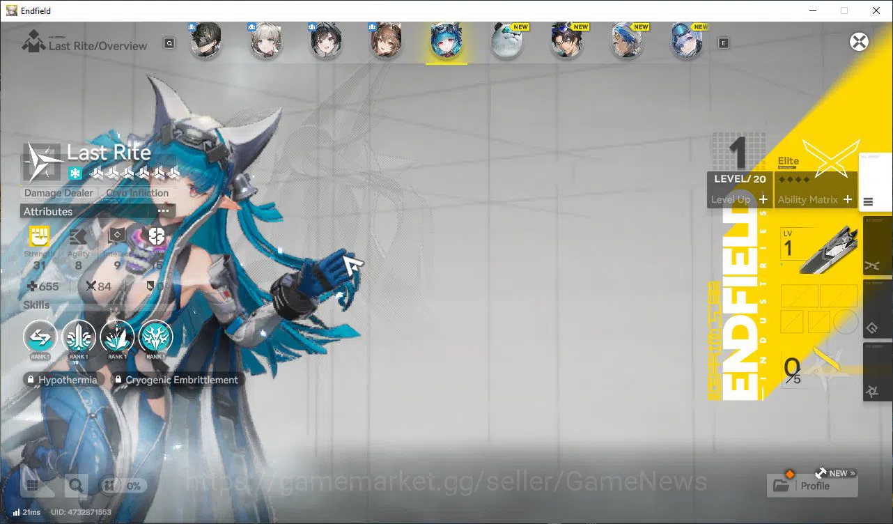 Arknights: Endfield Accounts ASIA| Lv 2 Fresh Starter |2 SSR  (Gilberta,Last Ri image 4