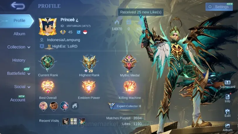 Mobile Legends: Bang Bang Accounts Others Global|136S|Expert|PRIME Granger,SpongeBob,Epic kagura Gatotkaca Harley Grock 1