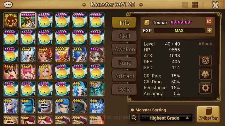 Summoners War: Sky Arena Accounts GLOBAL | NB 5 TESHAR,Starter Gacha 115 12Y+160 11Y image 2