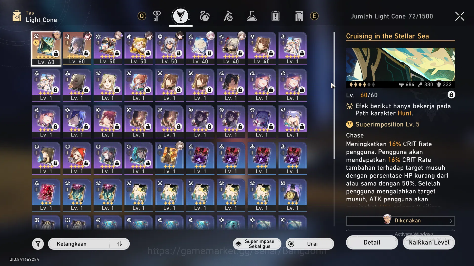Honkai Star Rail Accounts ASIA|TL 46|6 limit|Yao Guang,Sparkle,DanHeng PT,Ru image 6