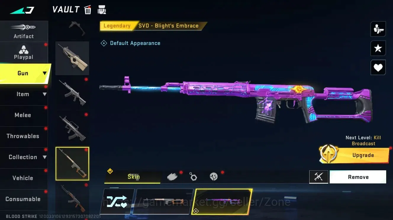 Blood Strike Accounts Mid-Tier ASIA|Eternal Kala - Whisper (Lv2) | 1 Legendary Gun | 1 Ultra Striker | BR Platinum IV 4