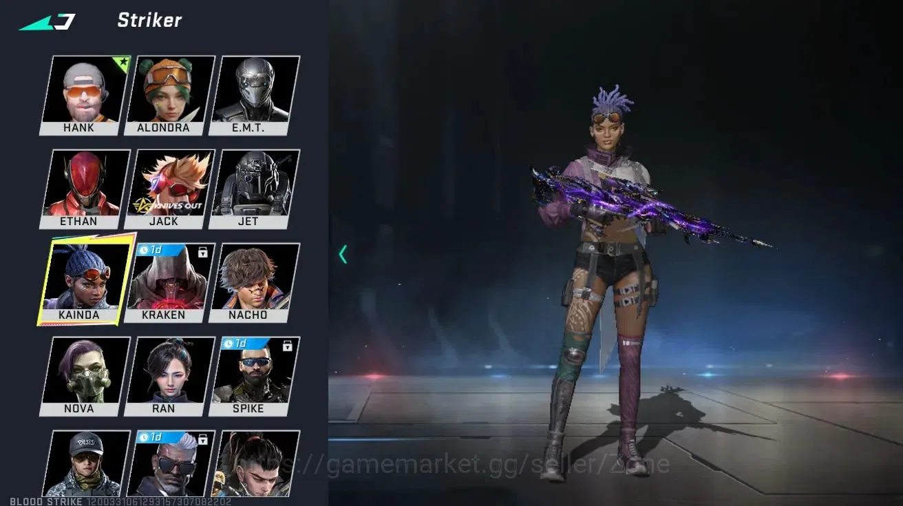 Blood Strike Accounts Mid-Tier ASIA|Eternal Kala - Whisper (Lv2) | 1 Legendary Gun | 1 Ultra Striker | BR Platinum IV 8