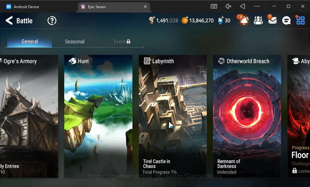 Epic Seven Accounts GLOBAL UNVERIF|New Era|3 ML(Empry Ilynav,SB Aramin image 11