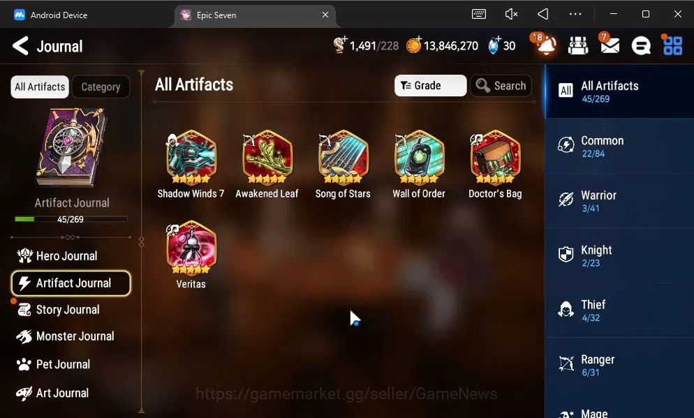 Epic Seven Accounts GLOBAL UNVERIF|New Era|3 ML(Empry Ilynav,SB Aramin image 19