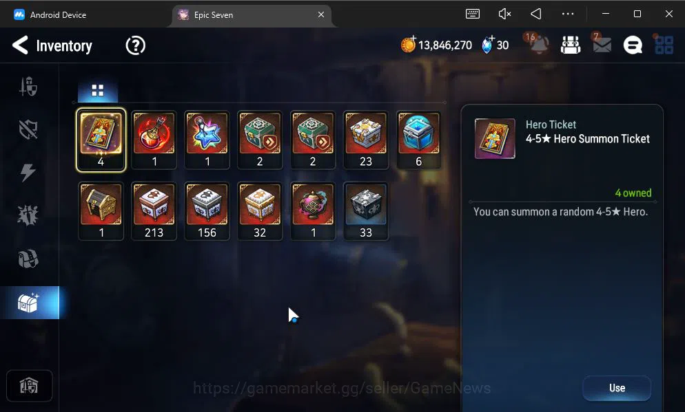 Epic Seven Accounts GLOBAL UNVERIF|New Era|3 ML(Empry Ilynav,SB Aramin image 2