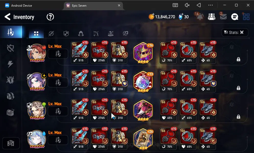 Epic Seven Accounts GLOBAL UNVERIF|New Era|3 ML(Empry Ilynav,SB Aramin image 6