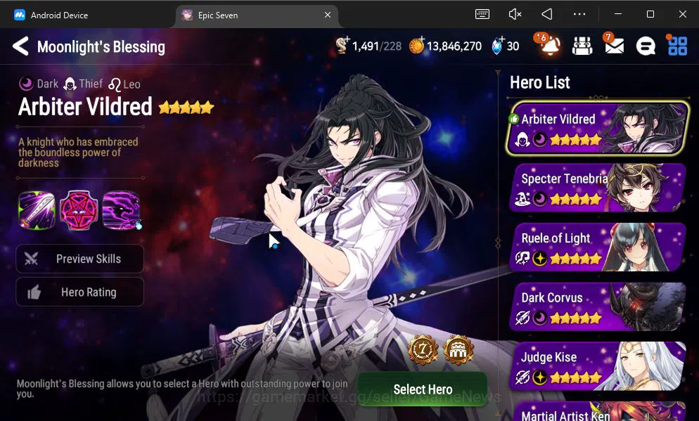 Epic Seven Accounts GLOBAL UNVERIF|New Era|3 ML(Empry Ilynav,SB Aramin image 7