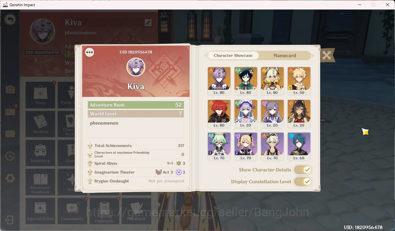 Genshin Impact Accounts Mid-Game | ASIA | AR 52 | 3 Limit Durin | Venti | image 18