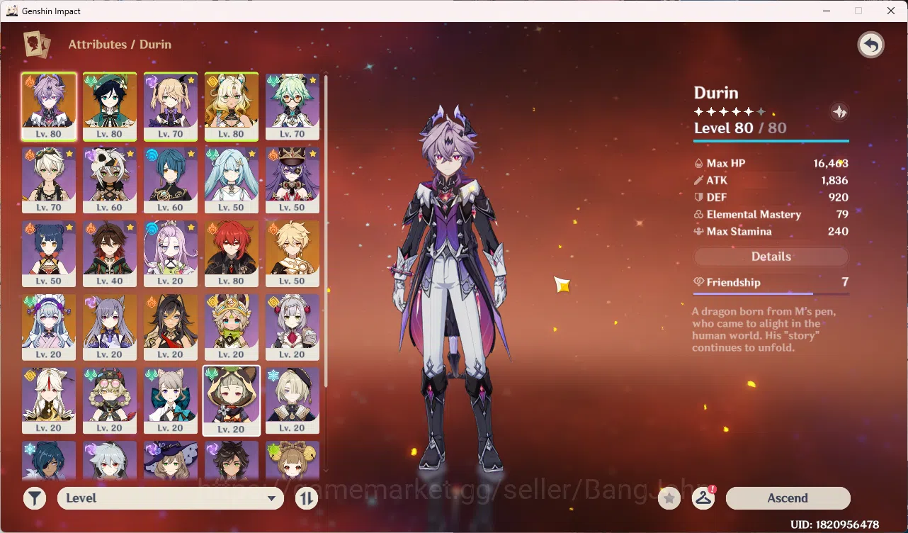 Genshin Impact Accounts Mid-Game | ASIA | AR 52 | 3 Limit Durin | Venti | image 2