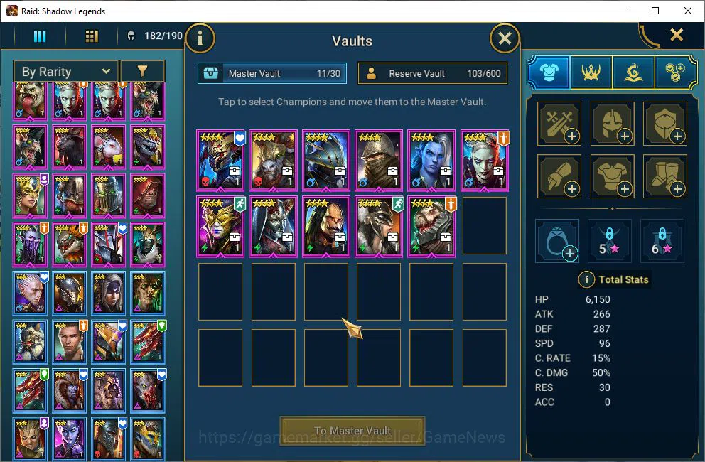 Raid: Shadow Legends Accounts Lv18 442K Power|8,2K Gems|1 Mythical(Arachoa)|17 L image 5