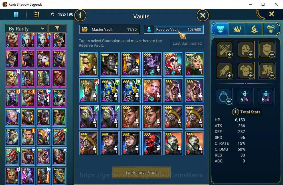 Raid: Shadow Legends Accounts Lv18 442K Power|8,2K Gems|1 Mythical(Arachoa)|17 L image 6