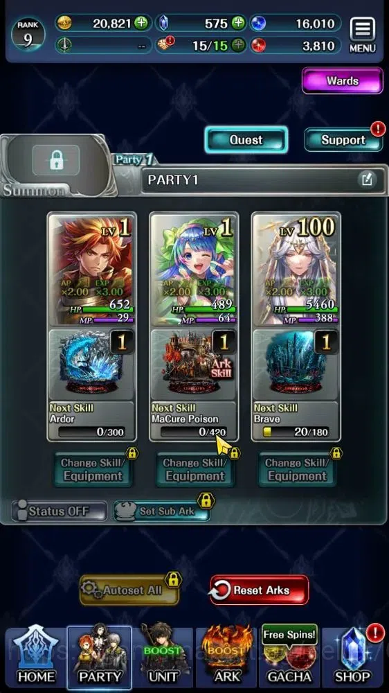 Last Cloudia Accounts GLOBAL|Rank 9|Collab Brave Frontier (Goddess Tilit image 3