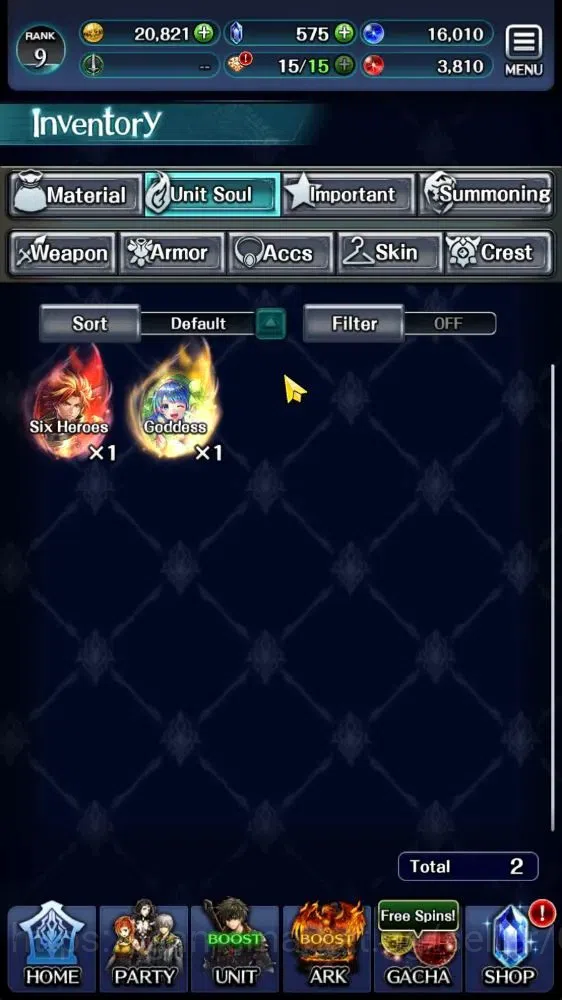 Last Cloudia Accounts GLOBAL|Rank 9|Collab Brave Frontier (Goddess Tilit image 8