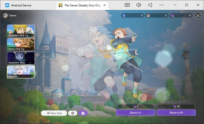 The Seven Deadly Sins: Origin Accounts EUROPE | Lv2 FreshStory | 3 SSR Meliodas, King, Guila + SSR Selector Ticked 4