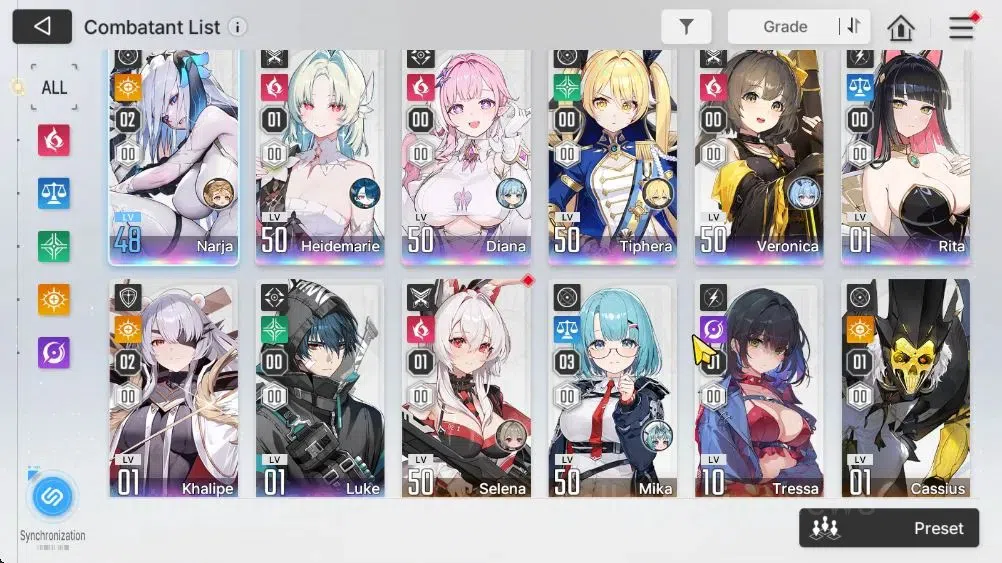 Chaos Zero Nightmare Accounts ASIA Lv 48|8 SSR [(Haidemarie,Diana,Tiphera)+ Sign image 3