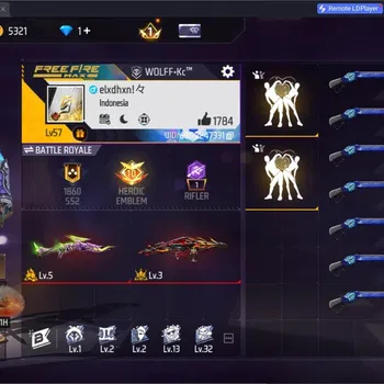 Free Fire Accounts Indonesia | 2 EVO [Thompson Lv3, M1014 Lv5]| M1887- Mamba Gnaw&Bunny's Order | More Check SS FF836B