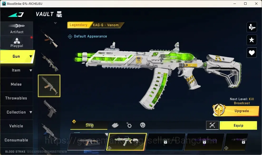 Blood Strike Accounts High-End ASIA | 1 ULTRA: ZERO-Nullifier|4 LEGENDARY GUNS : M4A1, MP5, KAG-6, SVD|Check SS BS2017B 5