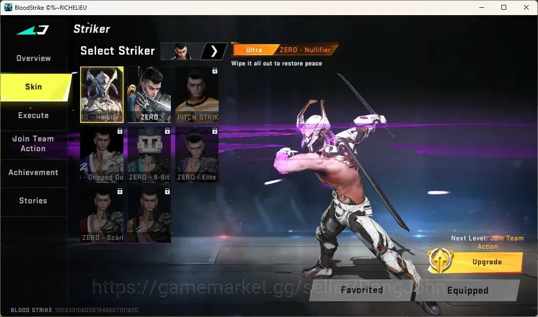 Blood Strike Accounts High-End ASIA | 1 ULTRA: ZERO-Nullifier|4 LEGENDARY GUNS : M4A1, MP5, KAG-6, SVD|Check SS BS2017B 7