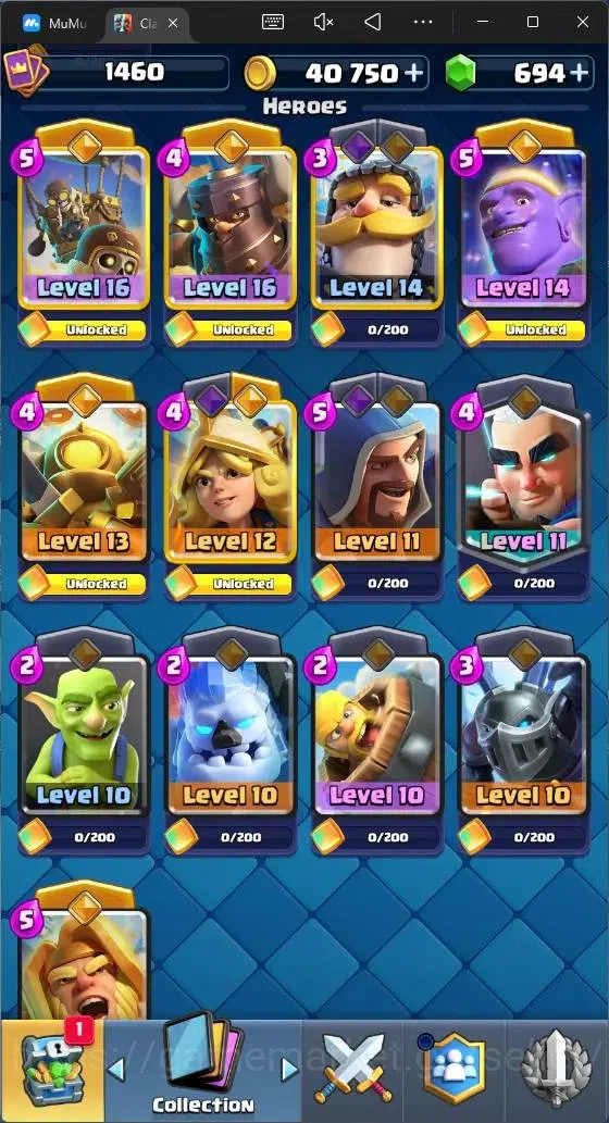 Clash Royale Accounts Mobile |CL 1460|KTL 15|Trophy 11998|Card 121|2 Max image 12