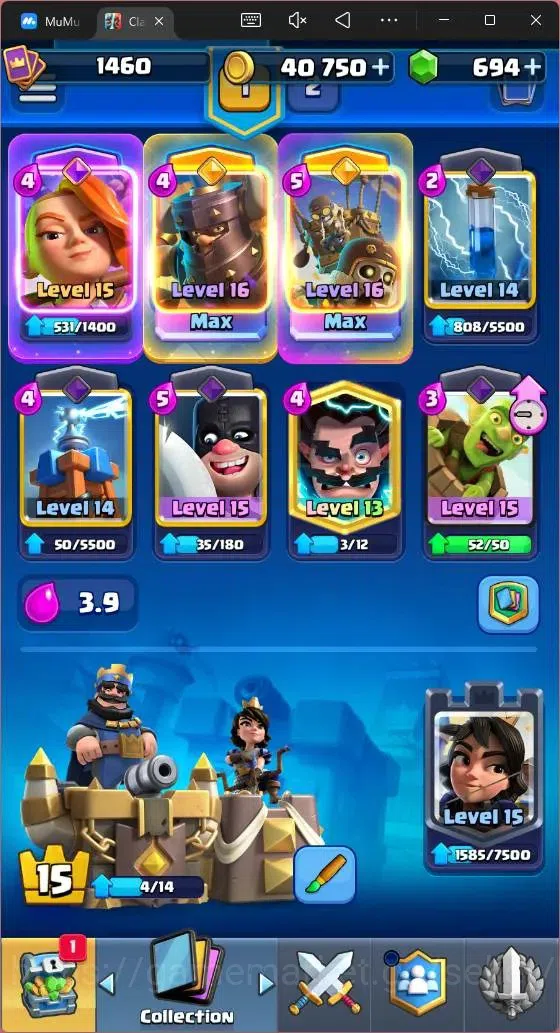 Clash Royale Accounts Mobile |CL 1460|KTL 15|Trophy 11998|Card 121|2 Max image 6