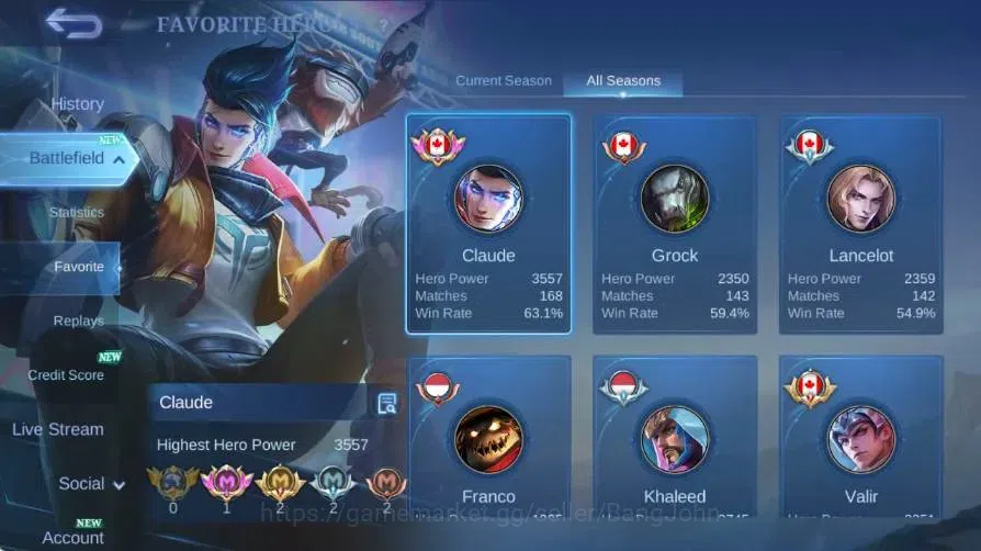 Mobile Legends: Bang Bang Accounts Global|Hero132|Skin231|Renowned|Collector Alucard| image 14