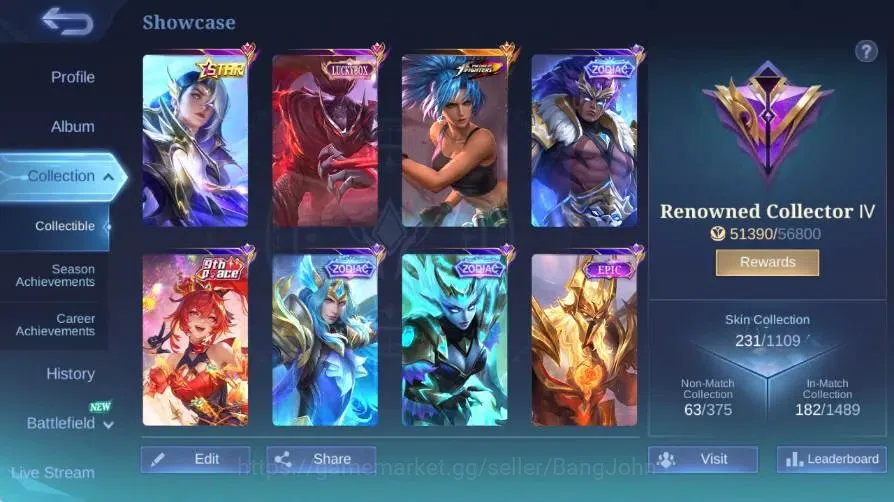 Mobile Legends: Bang Bang Accounts Global|Hero132|Skin231|Renowned|Collector Alucard| image 16