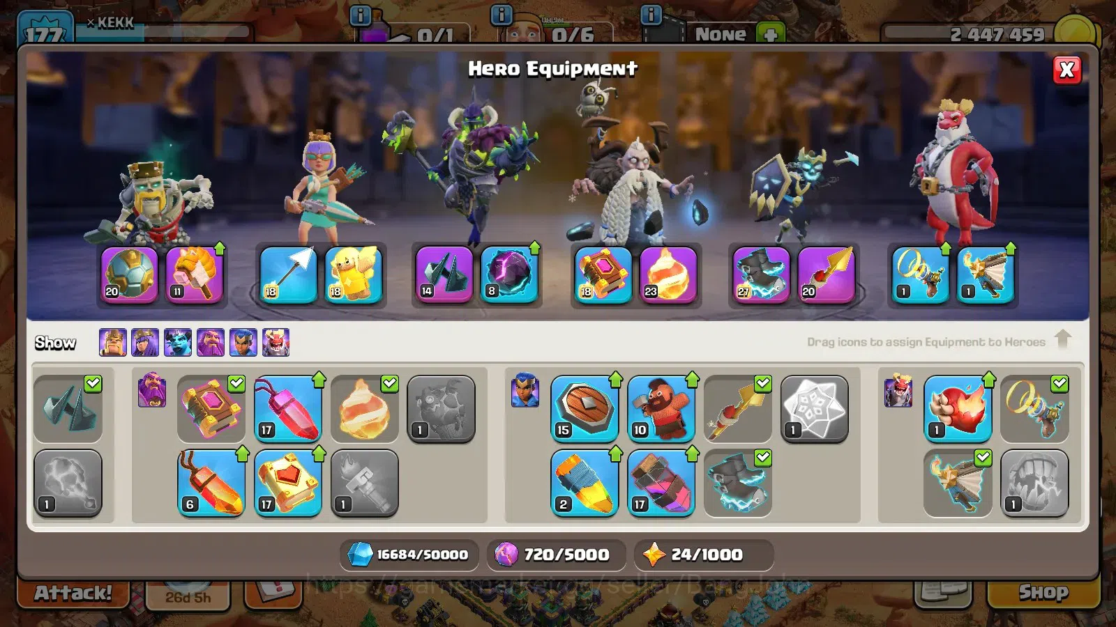Clash of Clans Accounts Global | TH16-BH9|LVL 177|HH10|BK71,AQ77,MP60,GW41 image 7