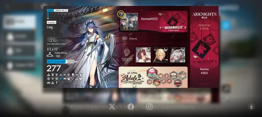 Arknights Accounts High-End Lvl 78|277 Op+50 Outfits|28,4k Oru|19 Limited|Ling P1,GTI 2