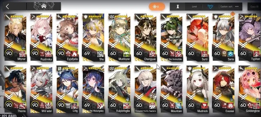 Arknights Accounts High-End Lvl 78|277 Op+50 Outfits|28,4k Oru|19 Limited|Ling P1,GTI 5