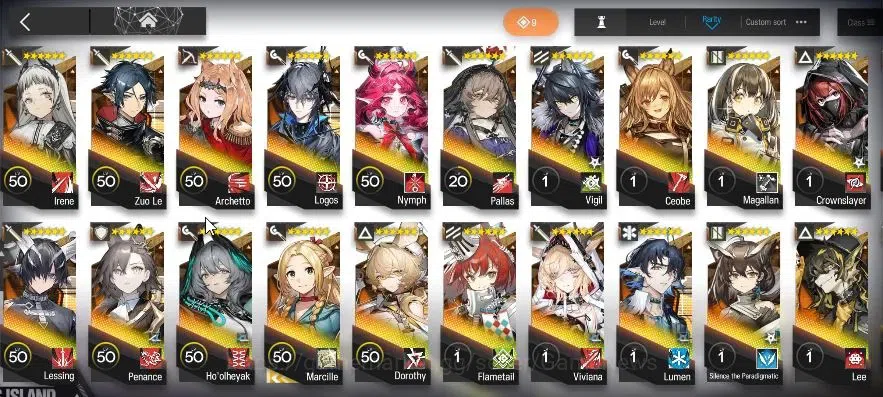 Arknights Accounts High-End Lvl 78|277 Op+50 Outfits|28,4k Oru|19 Limited|Ling P1,GTI 7