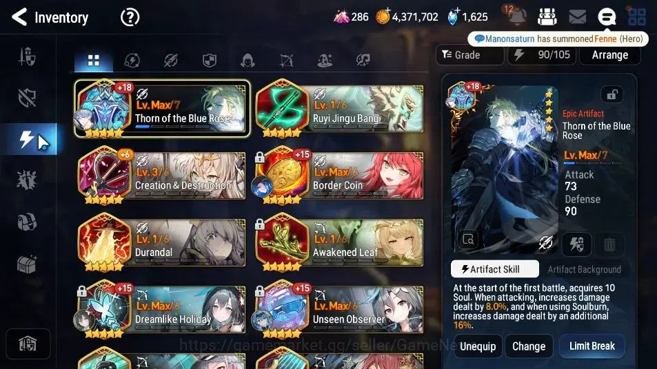 Epic Seven Accounts GLOBAL Unverif|11 ML(Monarch of the Sword Iseria,B image 15