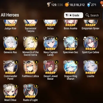 Epic Seven Accounts High-End Global Verif| 32ML (RnL 310SPD, Lisette, TR Elvira, SNYulha, MIseria, BArunka, Zio, etc