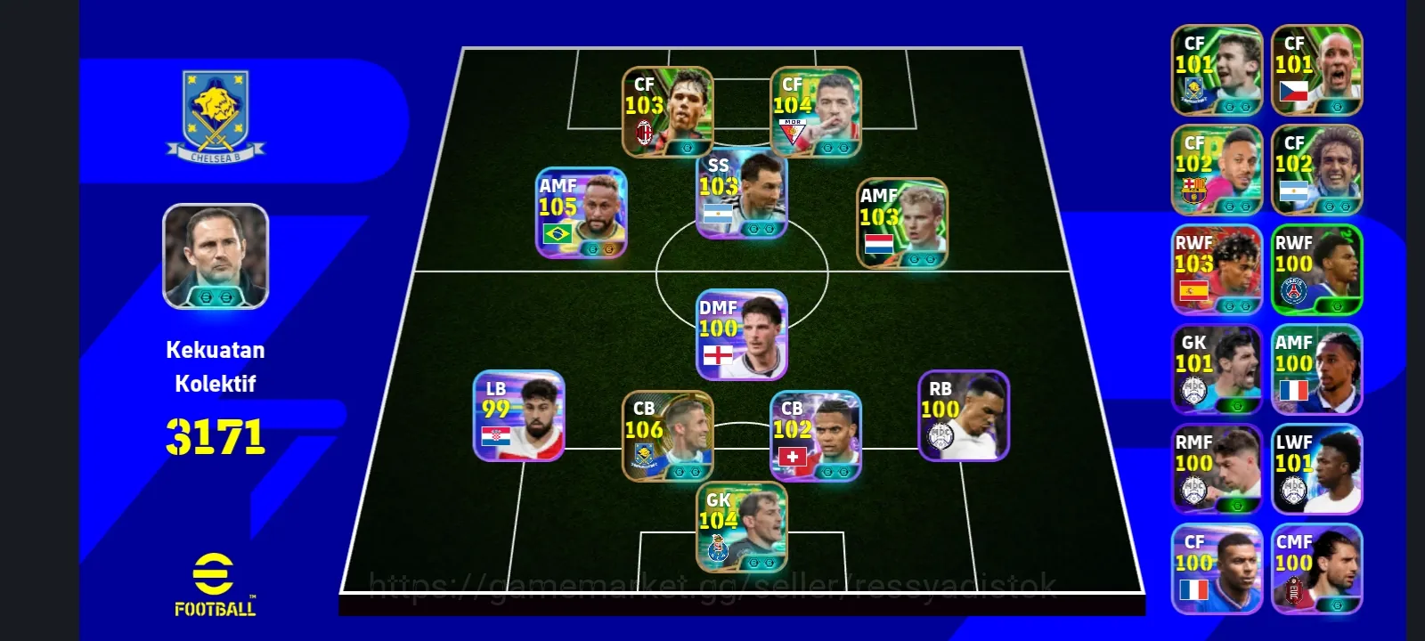 eFootball Accounts Legends & Iconic Players COLECTIVE 3171+ | NEW NEYMAR JR x G CAHLIL x VAN BASTEN x D BERGKAMP,READY TO 1