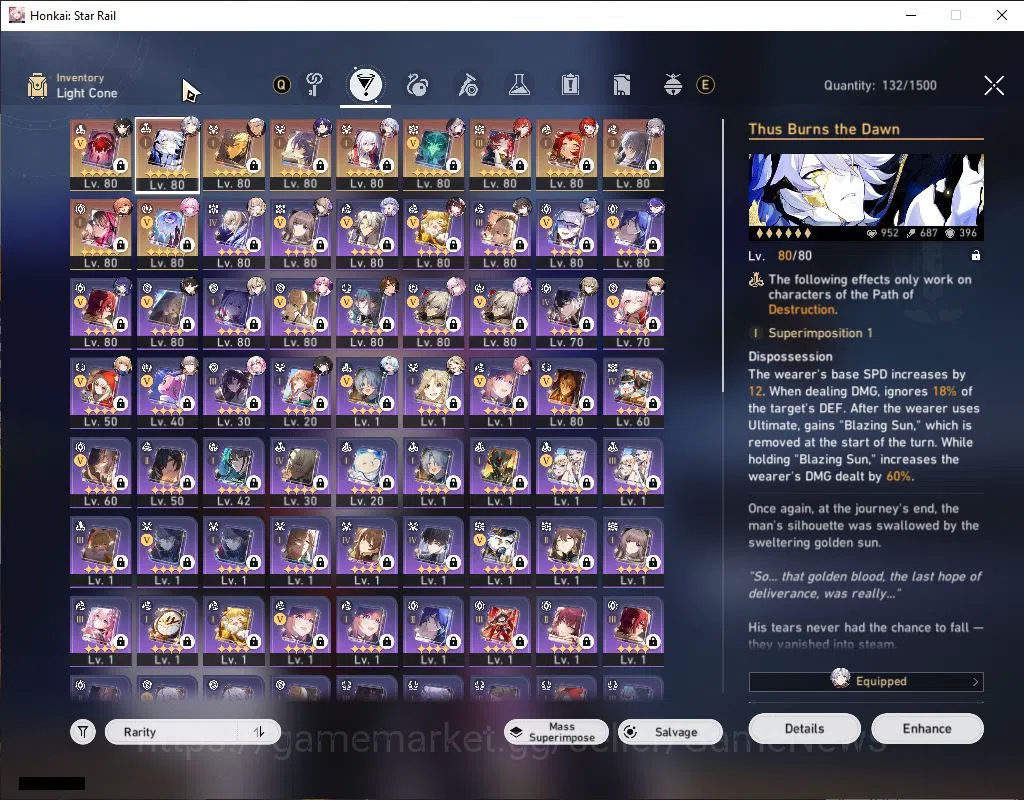 Honkai Star Rail Accounts Asia|TL 70|18 Limited|[Phainon,Tribbie,Topaz,Arche image 12