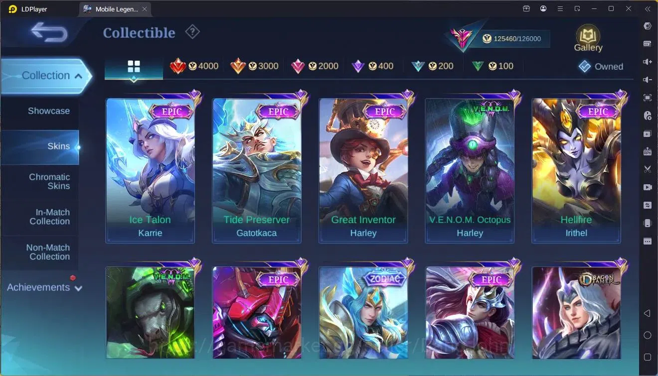 Mobile Legends: Bang Bang Accounts Collector Global|Hero 133|Skin 408|Exalted|Legend Johnson|HxH Julian|KOF Chou|TFM 16