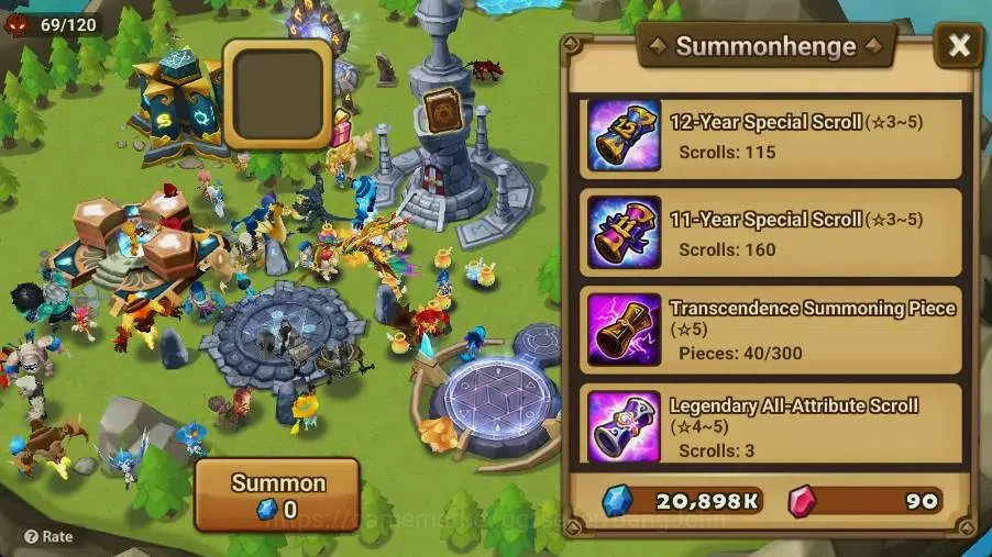 Summoners War: Sky Arena Accounts Starter GLOBAL | NB 5 TESHAR,Starter Gacha 115 12Y+160 11Y Scrool, 3 Legendary All 3