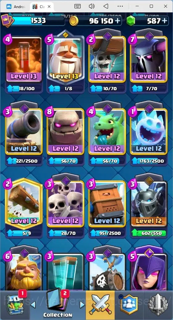 Clash Royale Accounts Mobile |Trophy 9988|1 Max Card Level|12 EVO Cards| image 5