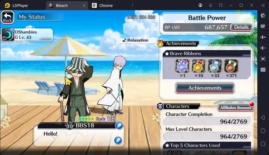 Bleach: Brave Souls Accounts Mid-Tier GLOBAL |52K Orb+MidGame|IchigoDreamTeam,Ichigo8TH,UlquioraTheHidden,Ulquiora 2