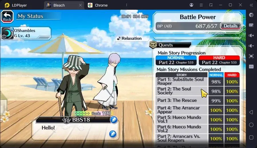 Bleach: Brave Souls Accounts Mid-Tier GLOBAL |52K Orb+MidGame|IchigoDreamTeam,Ichigo8TH,UlquioraTheHidden,Ulquiora 4