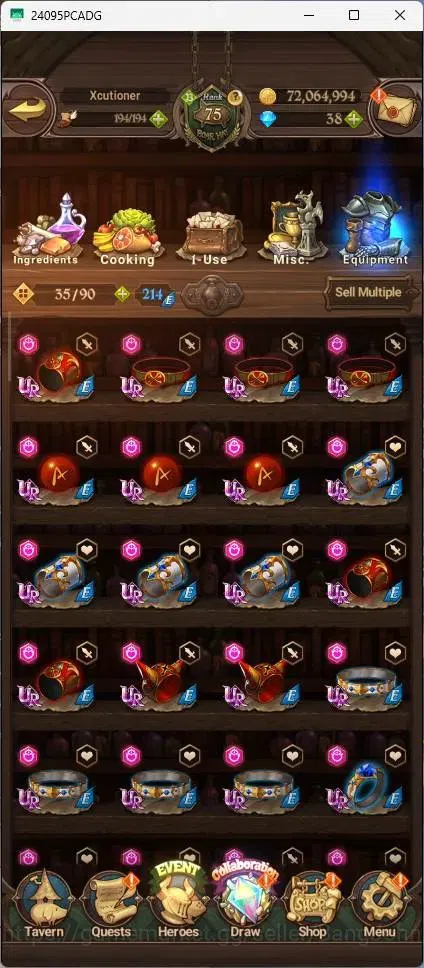The Seven Deadly Sins: Grand Cross Accounts Endgame ASIA |5.1M Power|40 LS|LR Mesis 6/6|UR Menor 4/6,Skuld 2/6,Meliza 4/6 14
