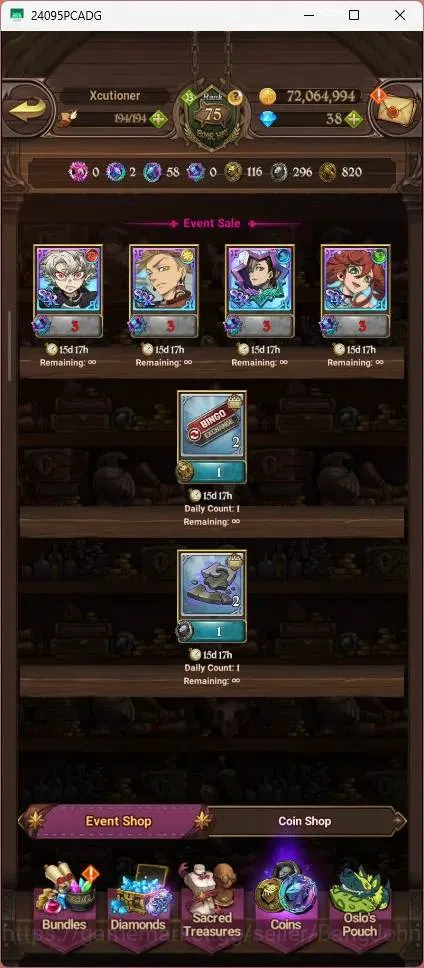 The Seven Deadly Sins: Grand Cross Accounts Endgame ASIA |5.1M Power|40 LS|LR Mesis 6/6|UR Menor 4/6,Skuld 2/6,Meliza 4/6 8