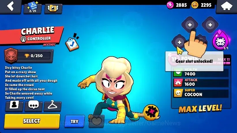 Brawl Stars Accounts 1128 Trophy|20 Brawlers 3 Max Lvl [Mortis,Shelly,Charlie]|2K Coins 3K PP|CN ON|Take Email|BRS929 12