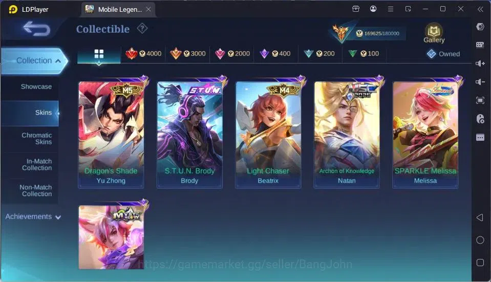 Mobile Legends: Bang Bang Accounts GLOBAL Hero 132 Skin 431 |AOT Yin|Aspirants Guin|M image 14