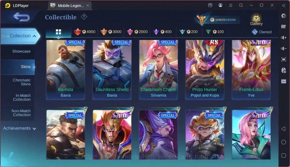 Mobile Legends: Bang Bang Accounts GLOBAL Hero 132 Skin 431 |AOT Yin|Aspirants Guin|M image 4