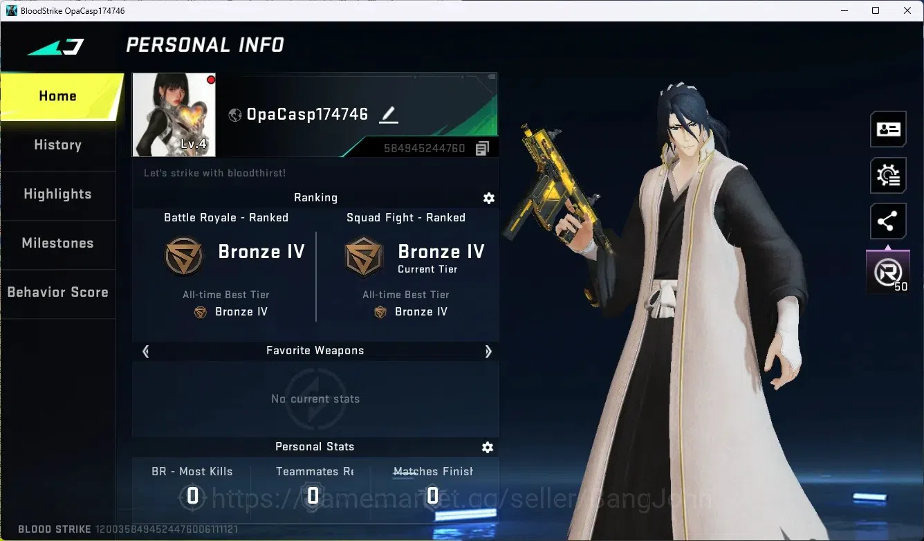 Blood Strike Accounts ASIA|Collab Gun MCX - EVA-00|2 Legendary Gun|Colla image 1