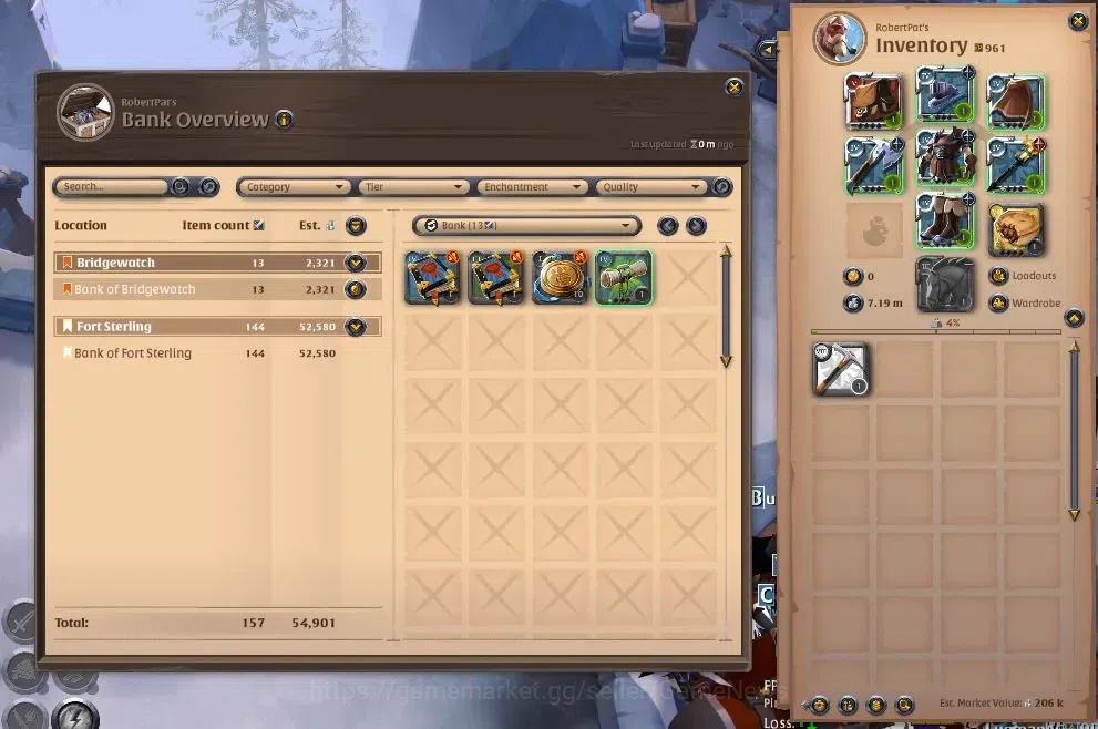 Albion Online Accounts ASIA | 2,55M Total Fame - 7M Silver | T8 Ore Miner image 2