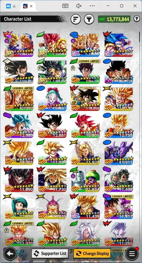 Dragon Ball Legends Accounts High-End Android | Lvl 151|Ready PVP|13.7M Total Power|965 CC|3 LR|5 UL|LR Trunks&Gohan Etc|UL 16