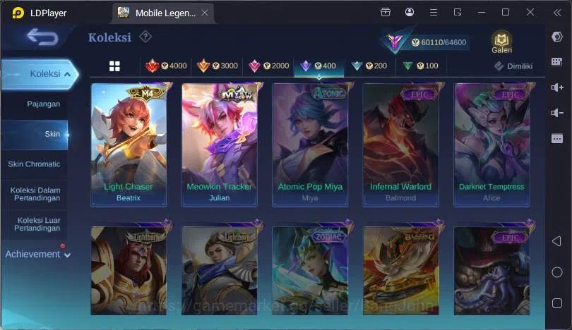 Mobile Legends: Bang Bang Accounts GLOBAL|Hero 132|Skin 253|Kof Aurora,Prime Beatrix, image 13